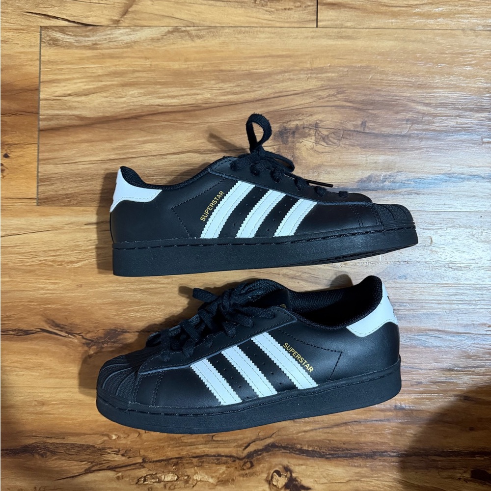 adidas Black Athletic Sneakers with White Stripes